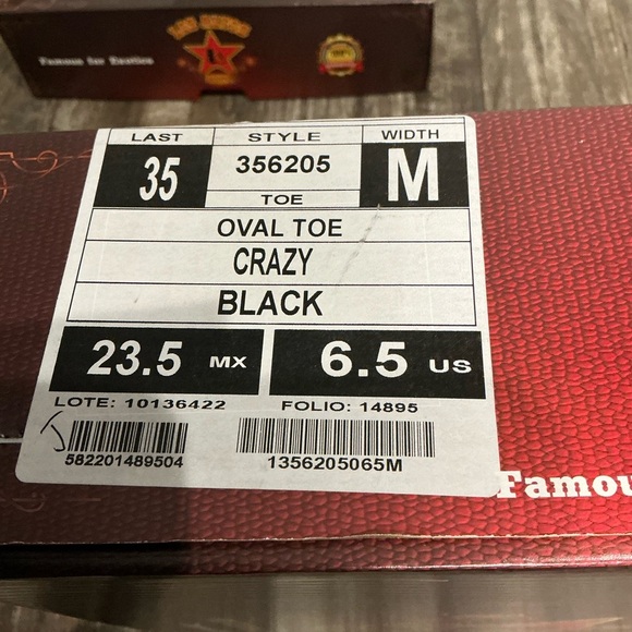 Los Altos Women’s Leather Black Cowboy Boots Size 6.5 - Picture 10 of 16